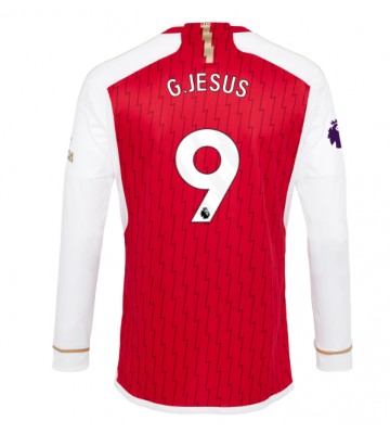 Arsenal Gabriel Jesus #9 Replica Home Stadium Shirt 2023-24 Long Sleeve